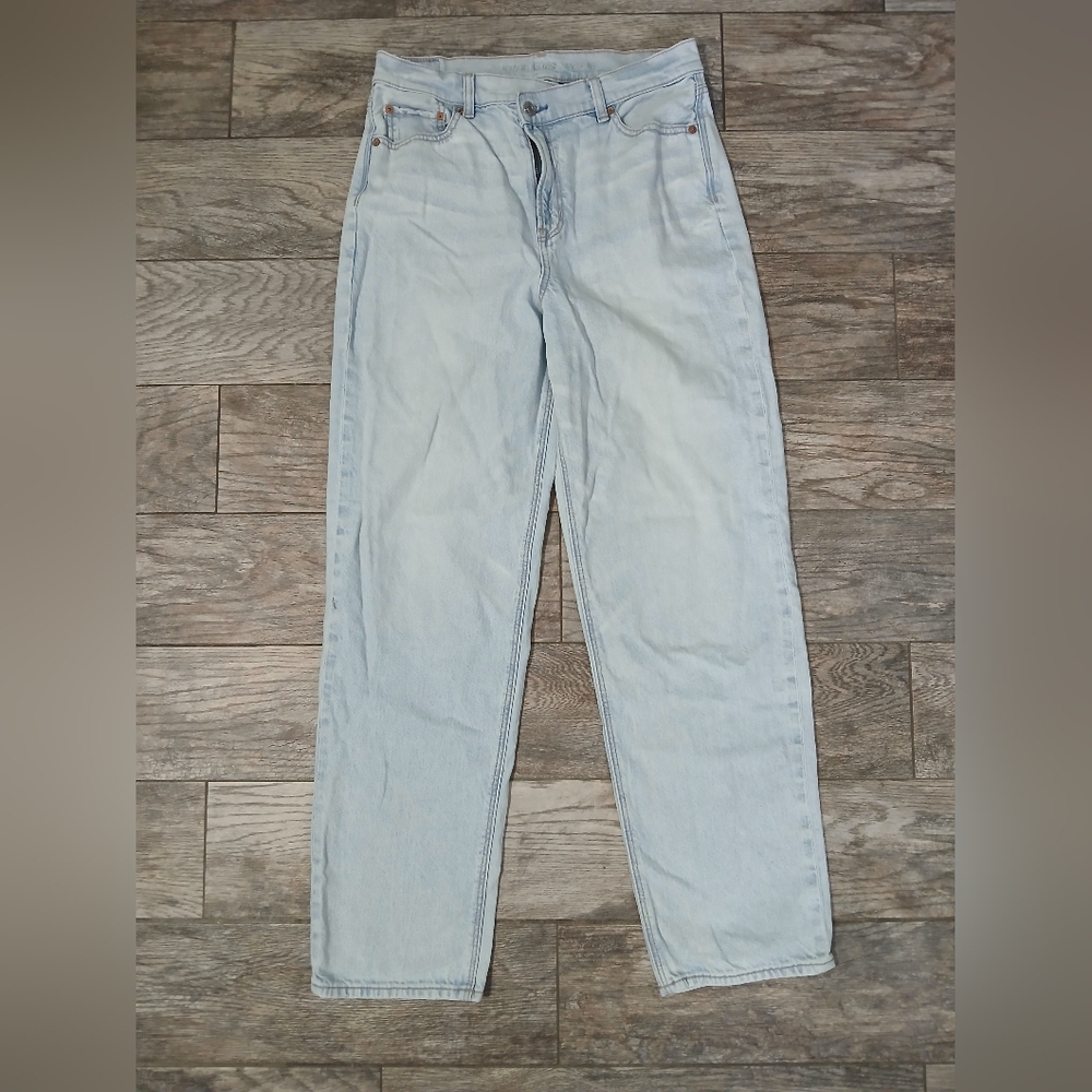 American Eagle Highest Rise Baggy Straight Womens Jeans ~In A Size 10~ Preowned